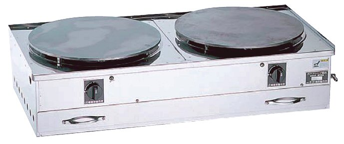 ガス式 クレープ焼台ＥＫ－２型（二連）/業務用の通販-フクジネット