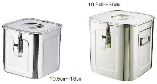 18-8 パッキン フック付 角キッチンポット（シリコンゴム）