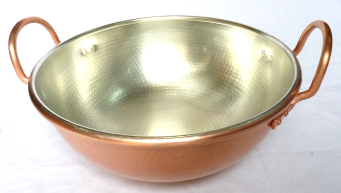 銅両手付丸ソトワール鍋 - キッチン・食器