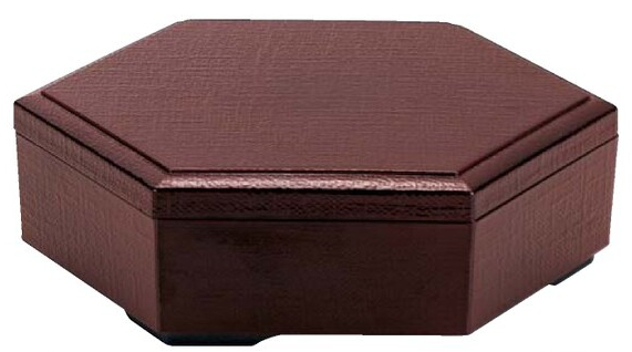 新尺0寸 布目六角弁当 溜（A) 