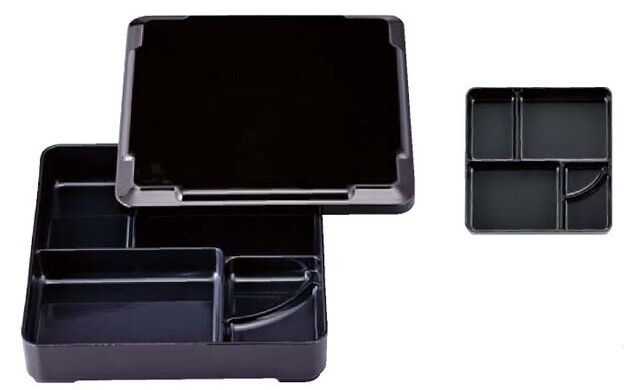 7寸 戦国弁当（固定仕切） 新溜内黒