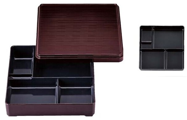 7寸 角ヘギ目弁当 新溜