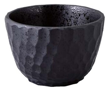 木彫亀甲丼 蓋無 黒タタキ φ144ｍｍ