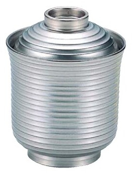 耐熱 線引き箸洗椀（小）総銀透き 蓋付