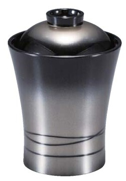 耐熱 竹泉箸洗椀 黒銀ぼかしアヤヒモ内黒 蓋付