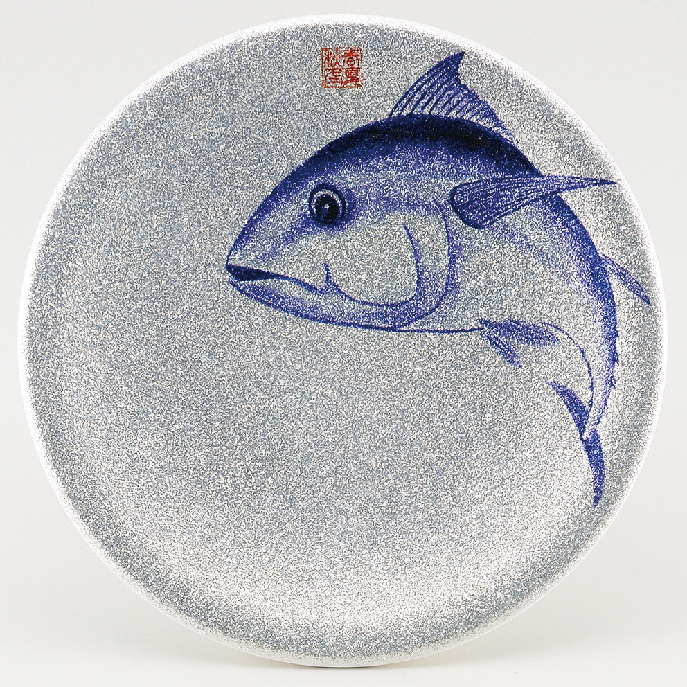 回転寿司皿 耐熱φ150 シルバーパール 日本海 マグロ