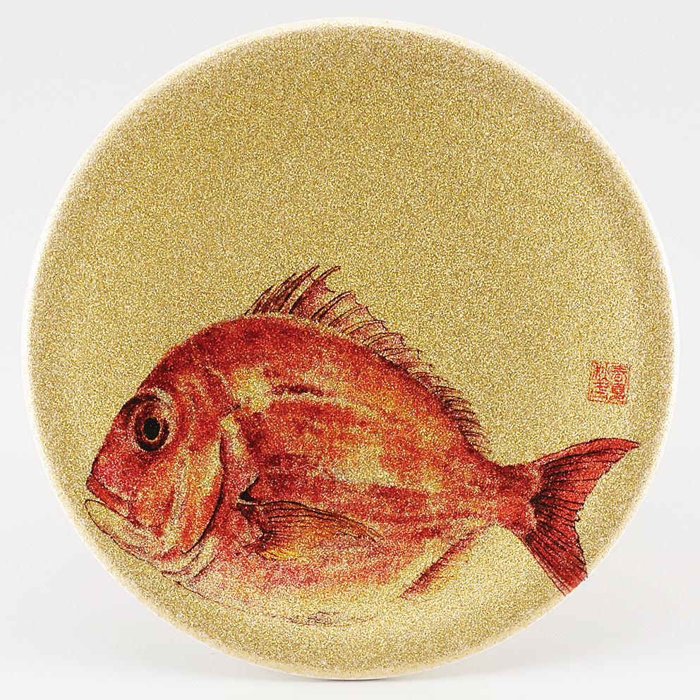 回転寿司皿 耐熱φ150 ゴールドパール 日本海 真鯛