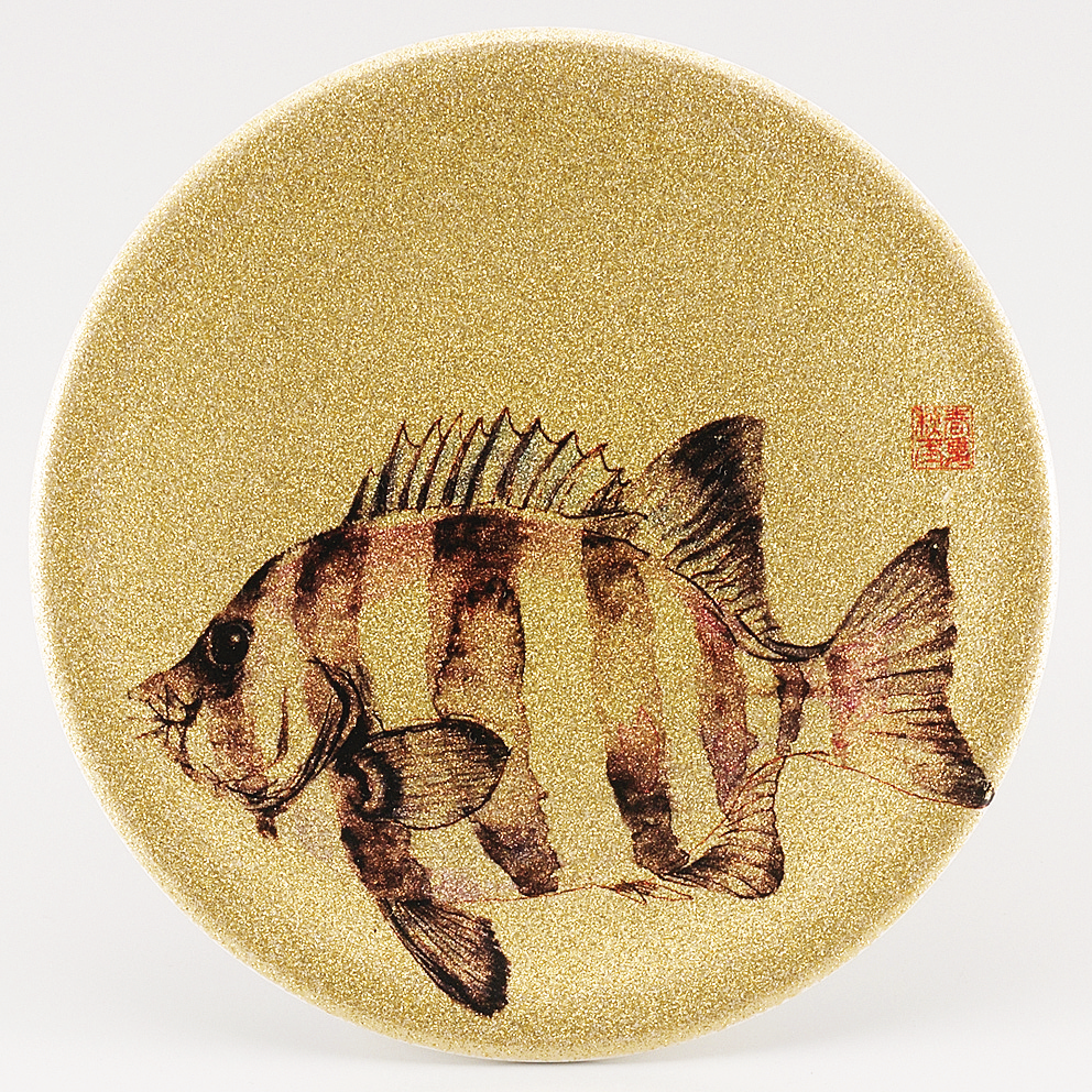 回転寿司皿 耐熱φ150 ゴールドパール 日本海 石鯛