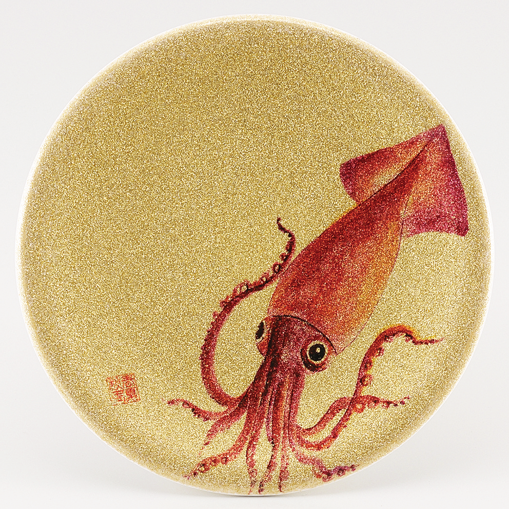 回転寿司皿 耐熱φ150 ゴールドパール 日本海 イカ