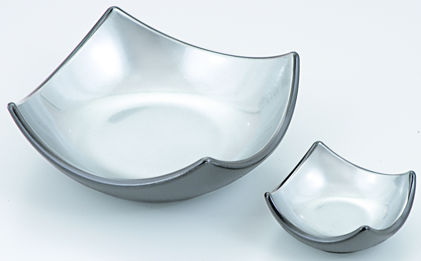 陶器調 5寸 冠盛鉢 銀透き