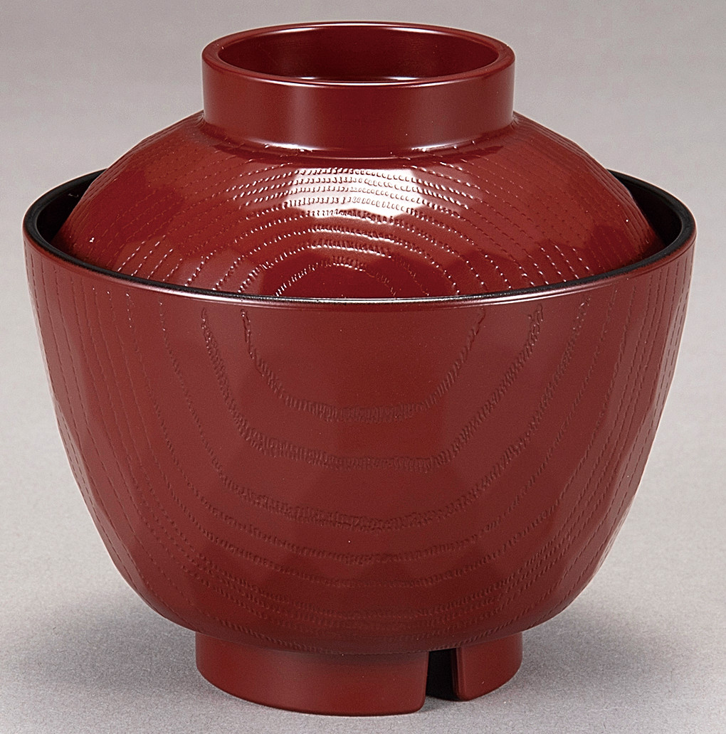 お椀 小吸椀 耐熱 ピース亀甲椀 吟朱内黒