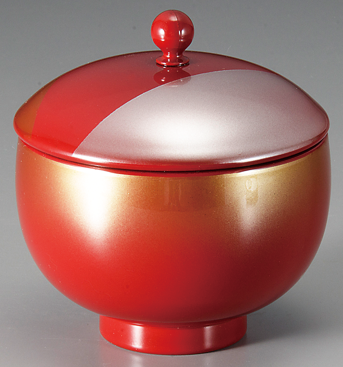 耐熱 小梅椀 朱雅色紙内黒