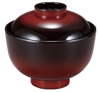 お椀 食洗対応 耐熱 麻呂小吸椀 朱ぼかし内黒