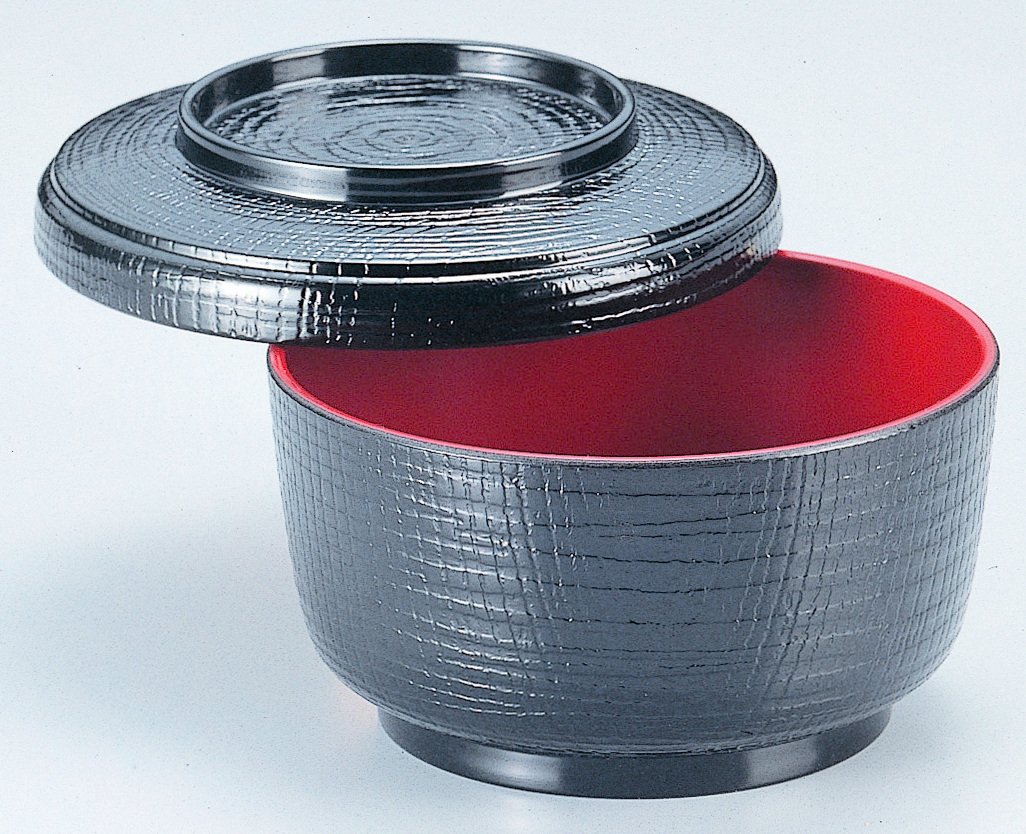 耐熱ケヤキ割子 ミニ 黒 内朱