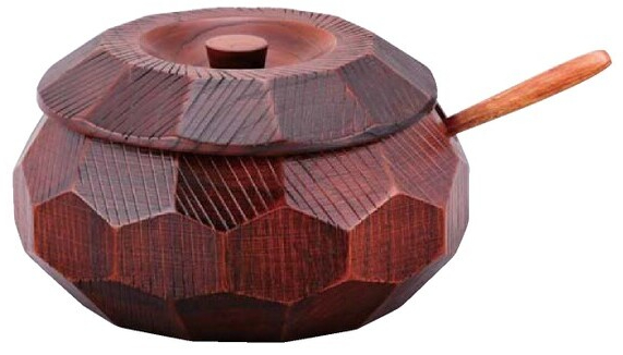 木製 亀甲飯器（小・大） 摺り漆