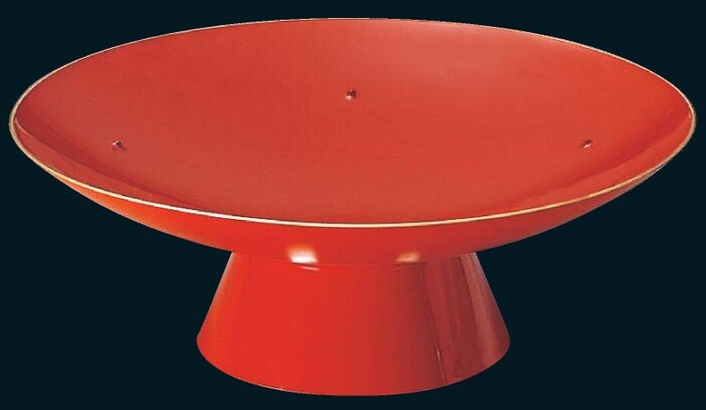 2尺大盃膳 朱天金 (盃.足)