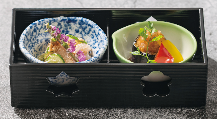 二つ切珍味箱 固定仕切