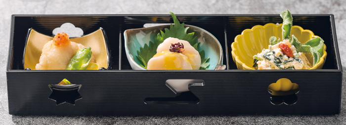 三つ切珍味箱 固定仕切