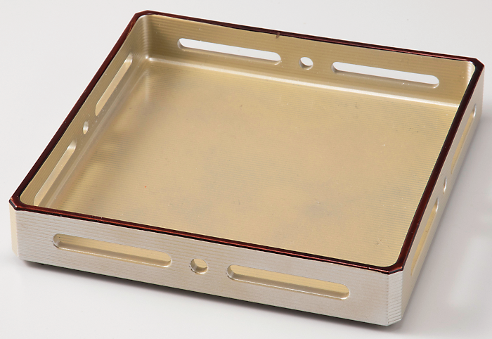 6寸角すかし盛器 パールシルバー天べっ甲