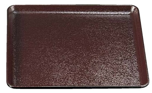 耐熱FRP 木目正角トレー 茶SL