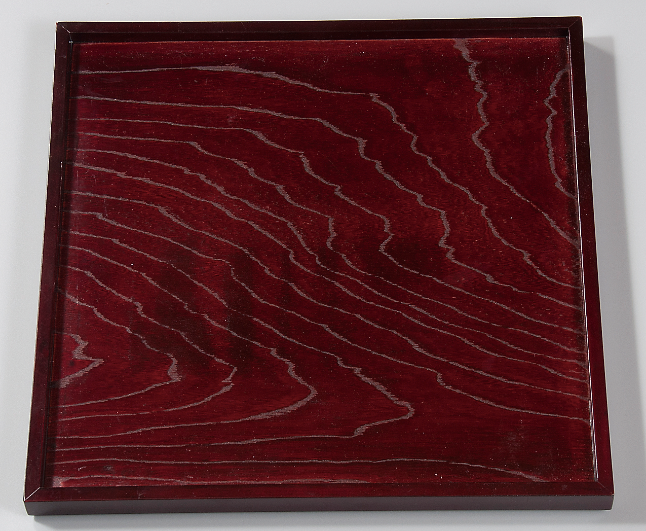 木製 切立正角盆 溜