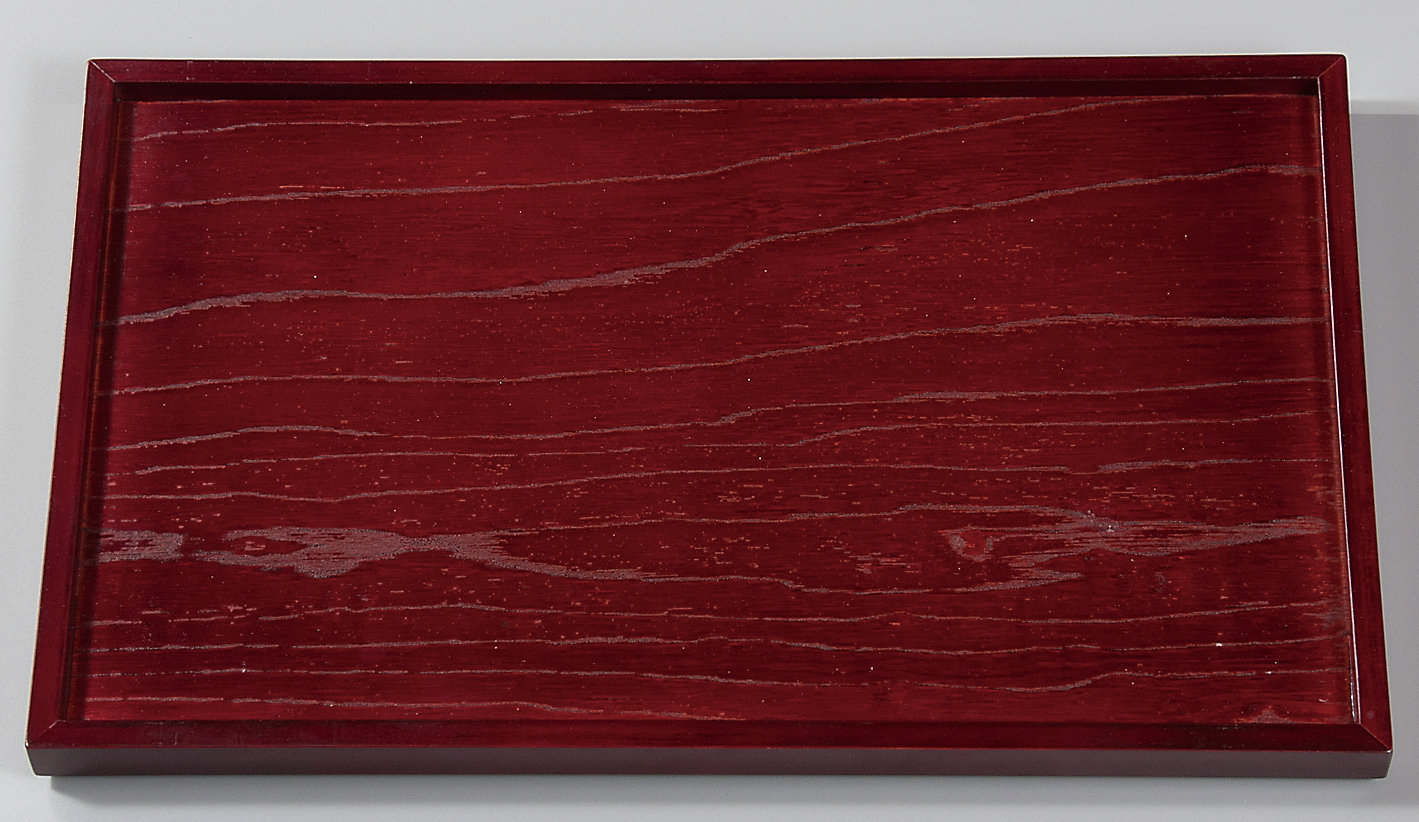 木製 切立長角盆 溜