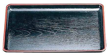 ケヤキ会席盆 黒天朱 ABS樹脂の通販-フクジネット/業務用漆器/おぼん
