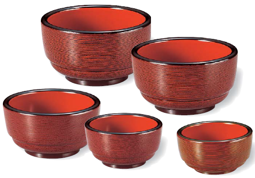 がんこ深鉢 溜刷毛目内朱