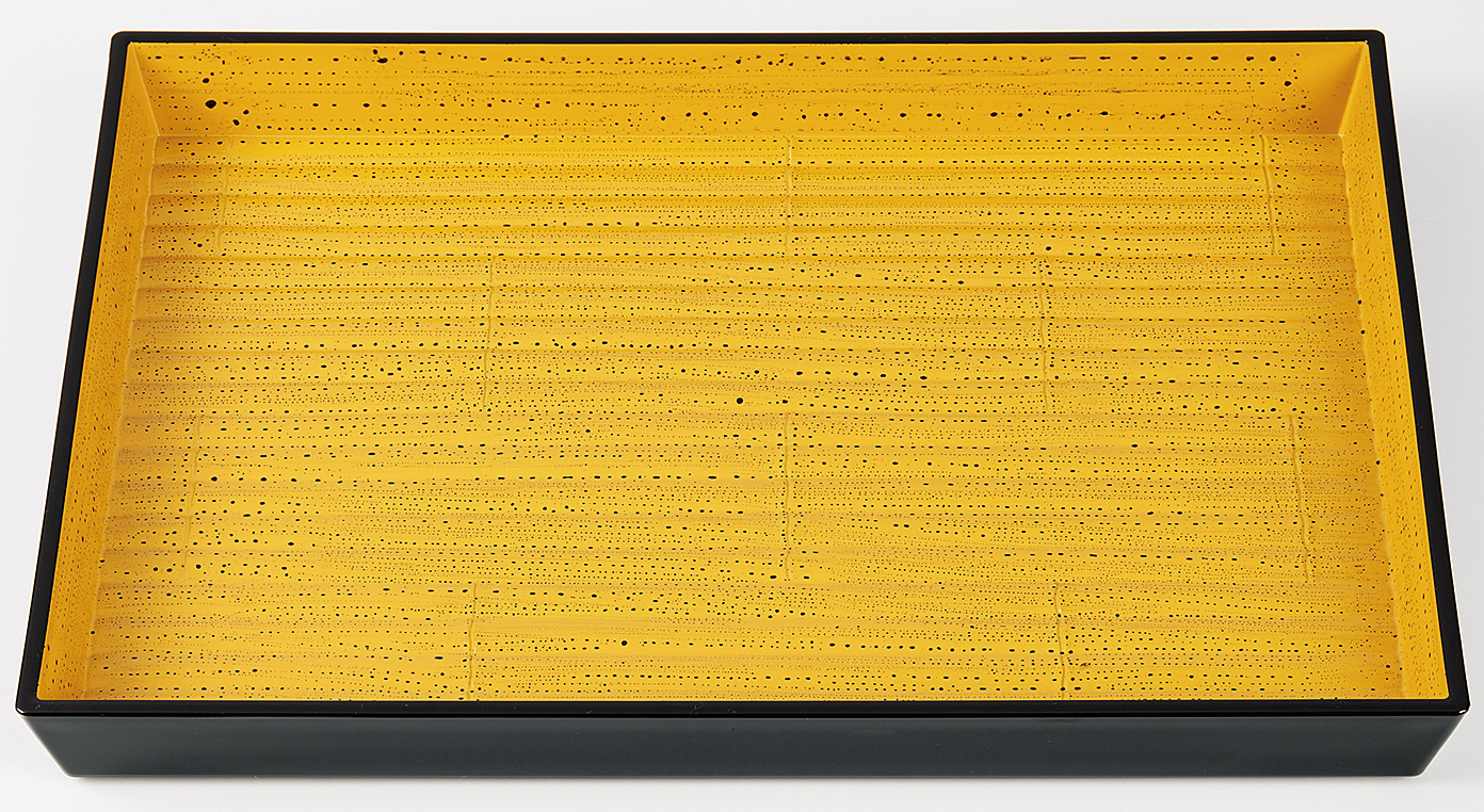 33cm 竹船番重 黒内ゴマ竹