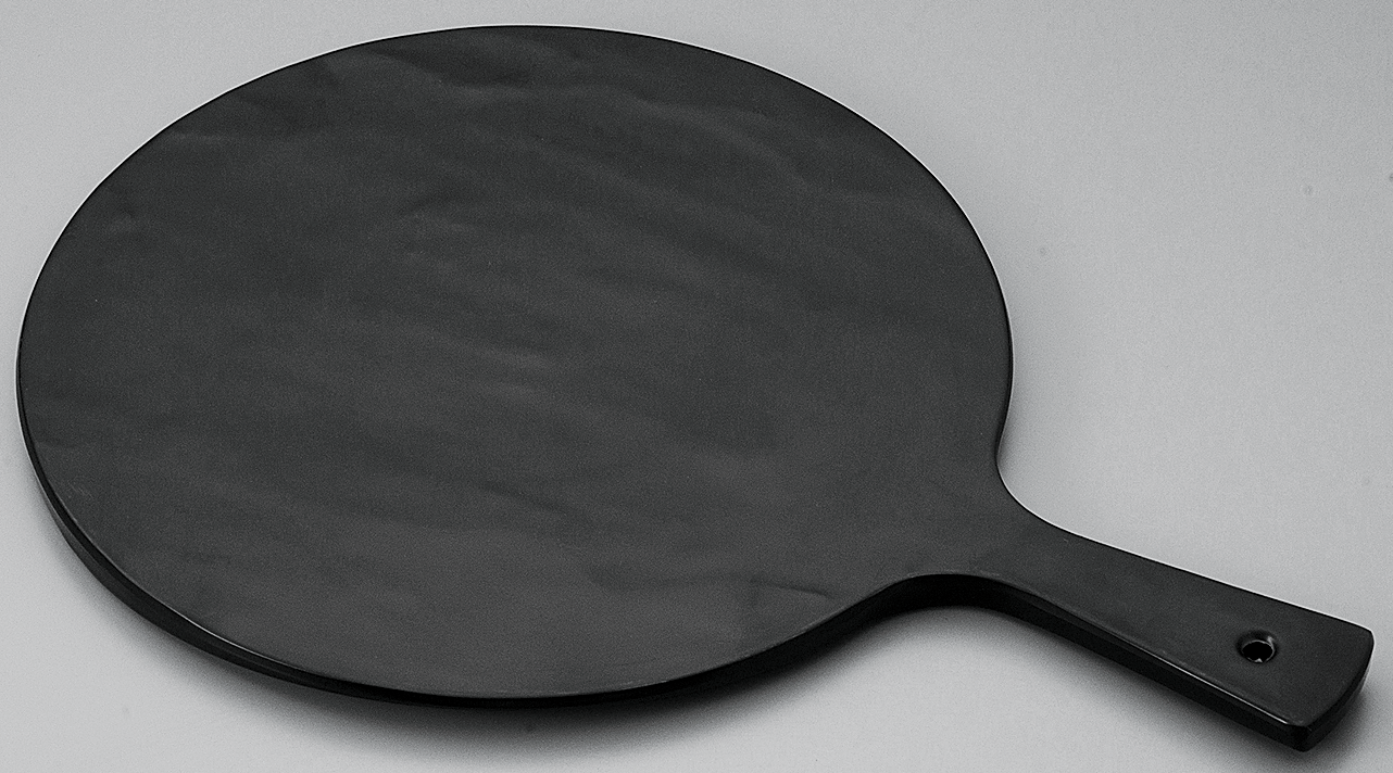 メラミン うちわプレート 黒マット