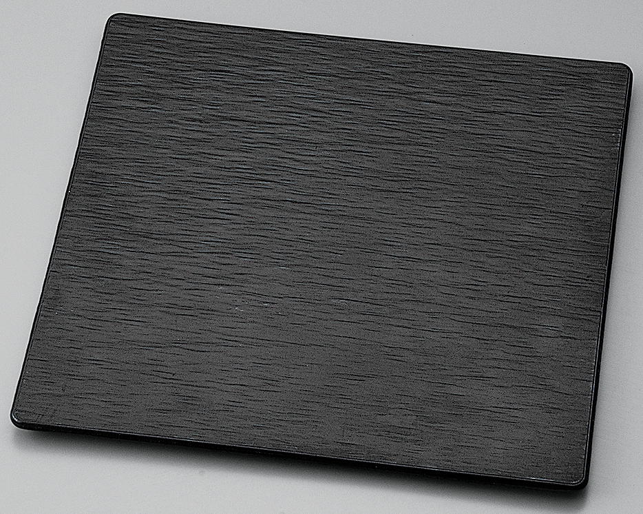 メラミン チャコール角プレート 黒マット