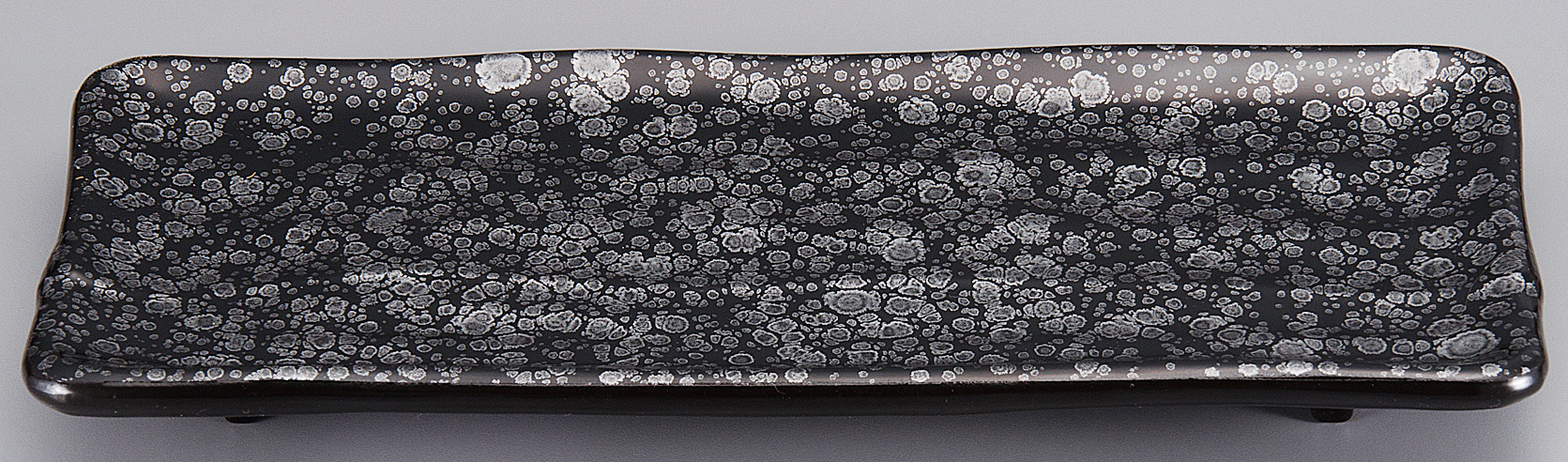 8寸 荒彫焼物皿 銀津軽