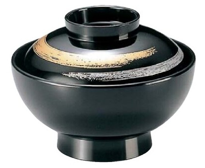 4寸耐熱仙才椀 黒カスリ 内黒