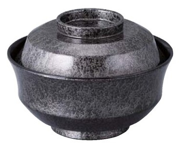 4寸耐熱天竜寺椀 ブラックアクア内黒