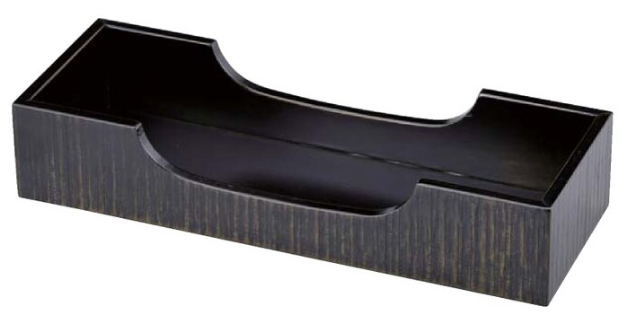 木製 カトラリボックス 荒彫アーチ型ボックス よもぎ