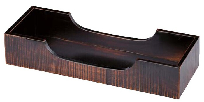 木製 カトラリボックス 荒彫アーチ型ボックス 栃