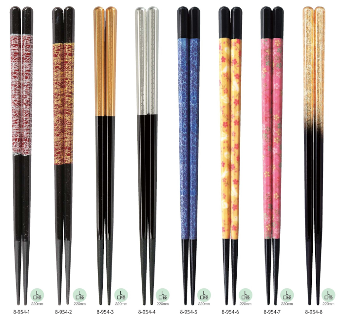 ＰＢＴ樹脂塗箸 六角木目箸