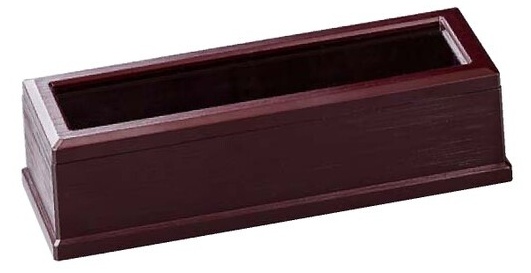 ABS製 24ｃｍ元禄箸箱 黒（楊枝入付）