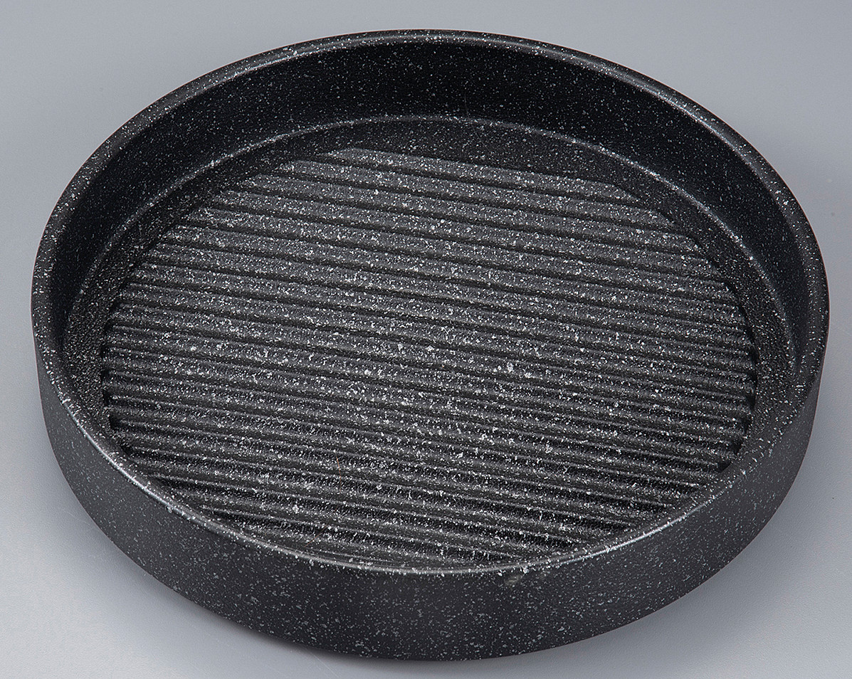 耐熱ABS樹脂 丸型肉皿 黒石目調