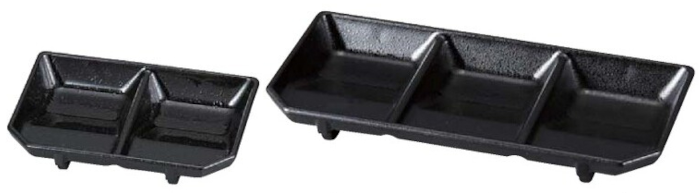 ABS 二種タレ皿・三種タレ皿 黒タタキ